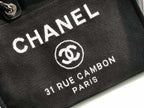 CHL -  Deauville Tote Canvas Bag Black For Women Handbags, Shoulder Bags 15in/38LO A66941