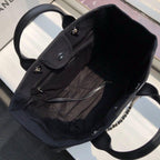 CHL -  Deauville Tote Canvas Bag Black For Women Handbags, Shoulder Bags 15in/38LO A66941