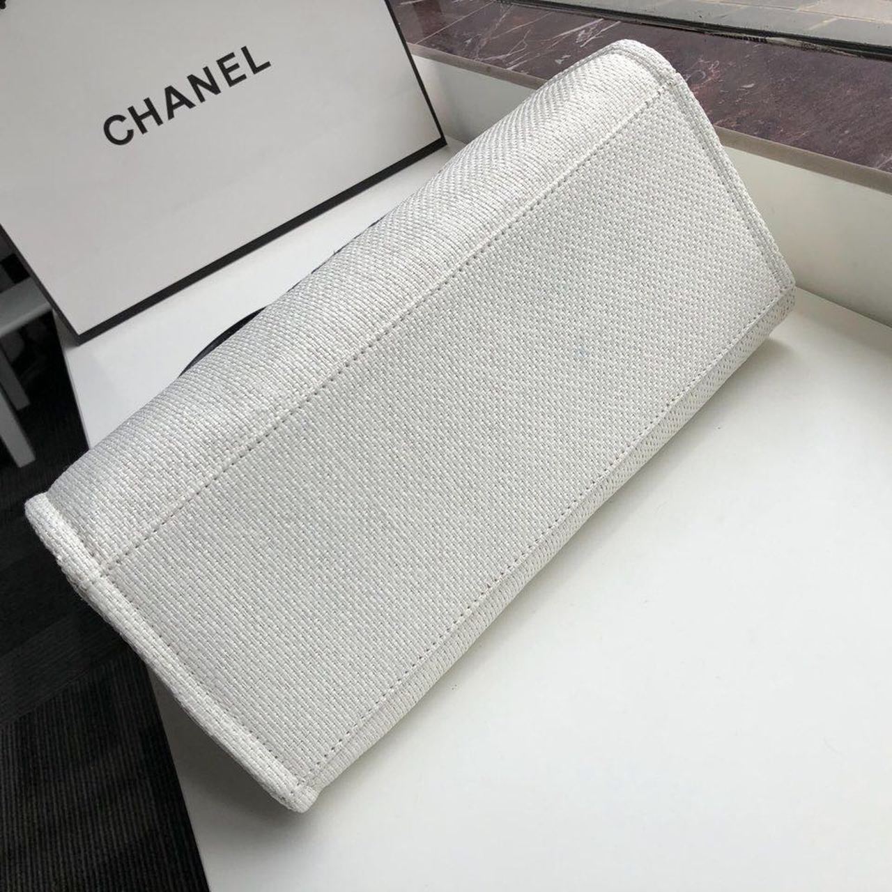 CHL - Small Shopping Bag SilLusso Official - Hardware White For Women Handbags, Shoulder Bags 15.2in/39LO AS3257