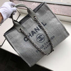 CHL - Small Shopping Bag SilLusso Official - Hardware Grey For Women Handbags, Shoulder Bags 15.2in/39LO AS3257