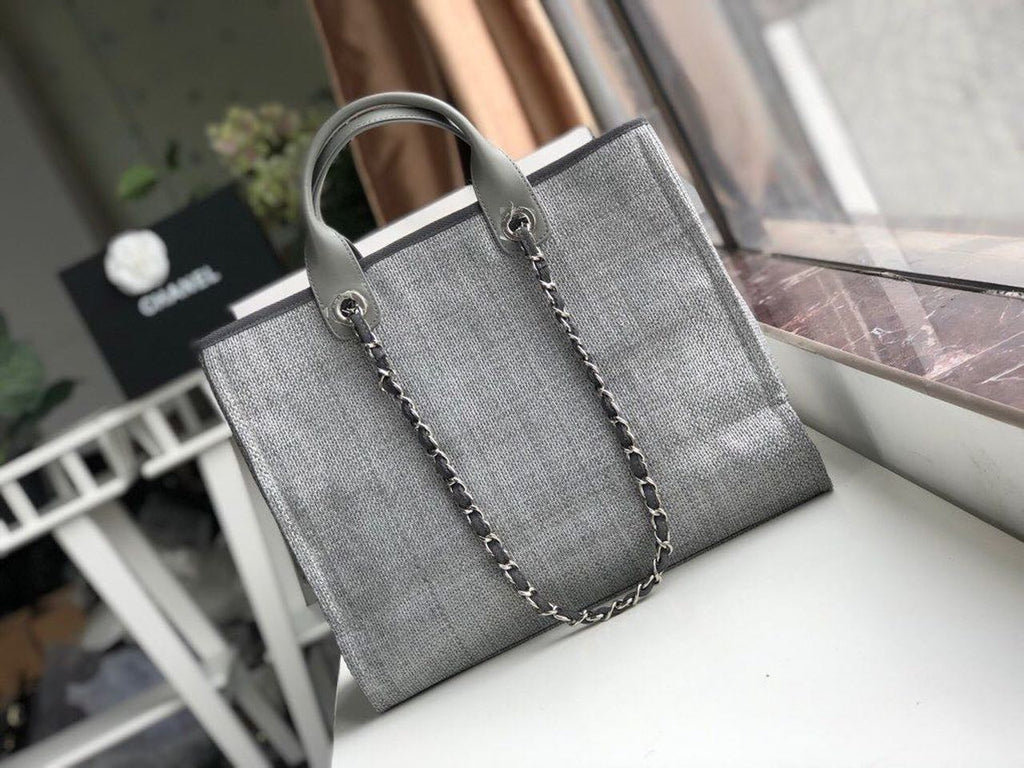 CHL - Small Shopping Bag SilLusso Official - Hardware Grey For Women Handbags, Shoulder Bags 15.2in/39LO AS3257