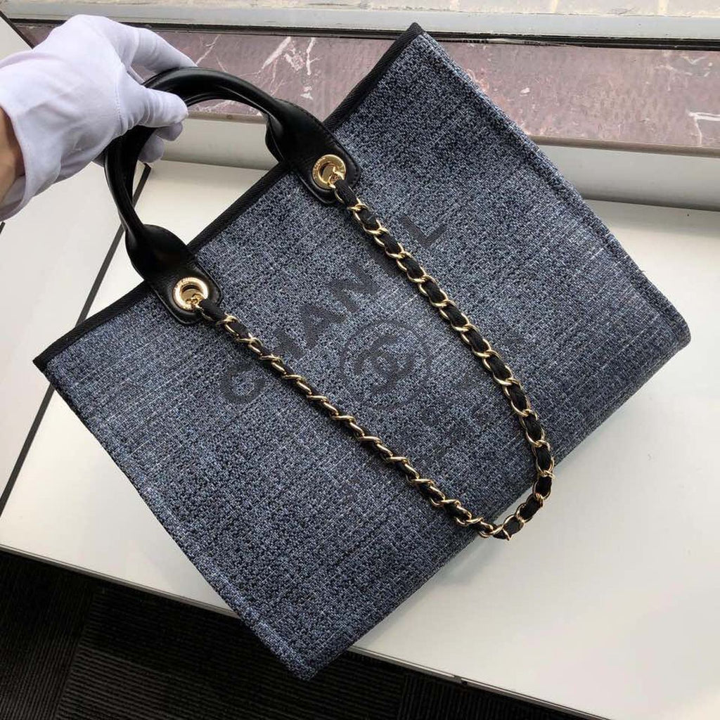 CHL -  Deauville Tote 38LO Blue/Black For Women A66941
