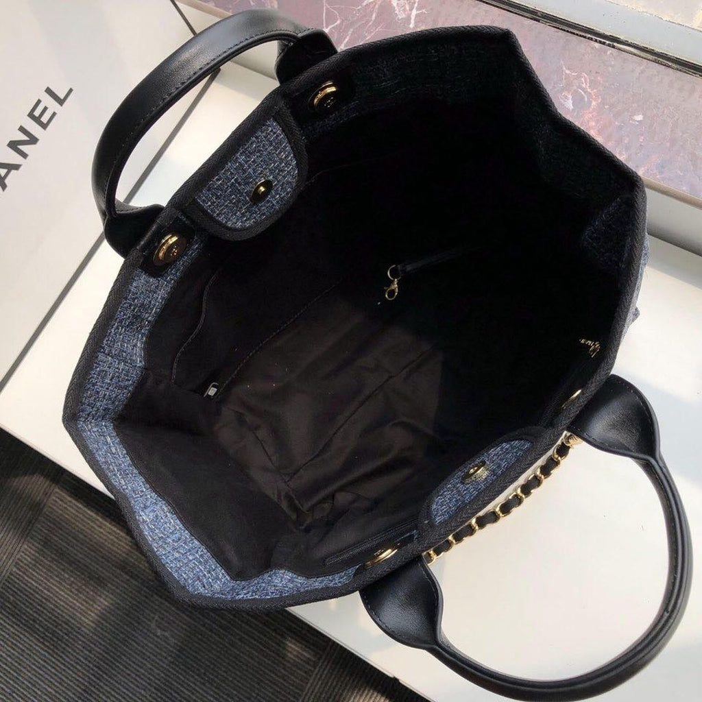 CHL -  Deauville Tote 38LO Blue/Black For Women A66941