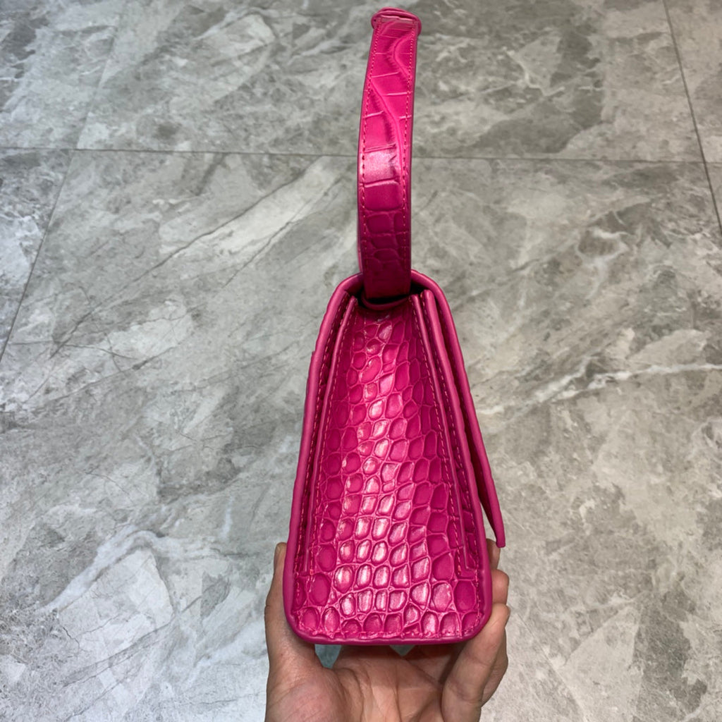 BLN-Ciaga Hourglass Handbag In Dark Pink, For Women,  Bags 9.8in/25LO