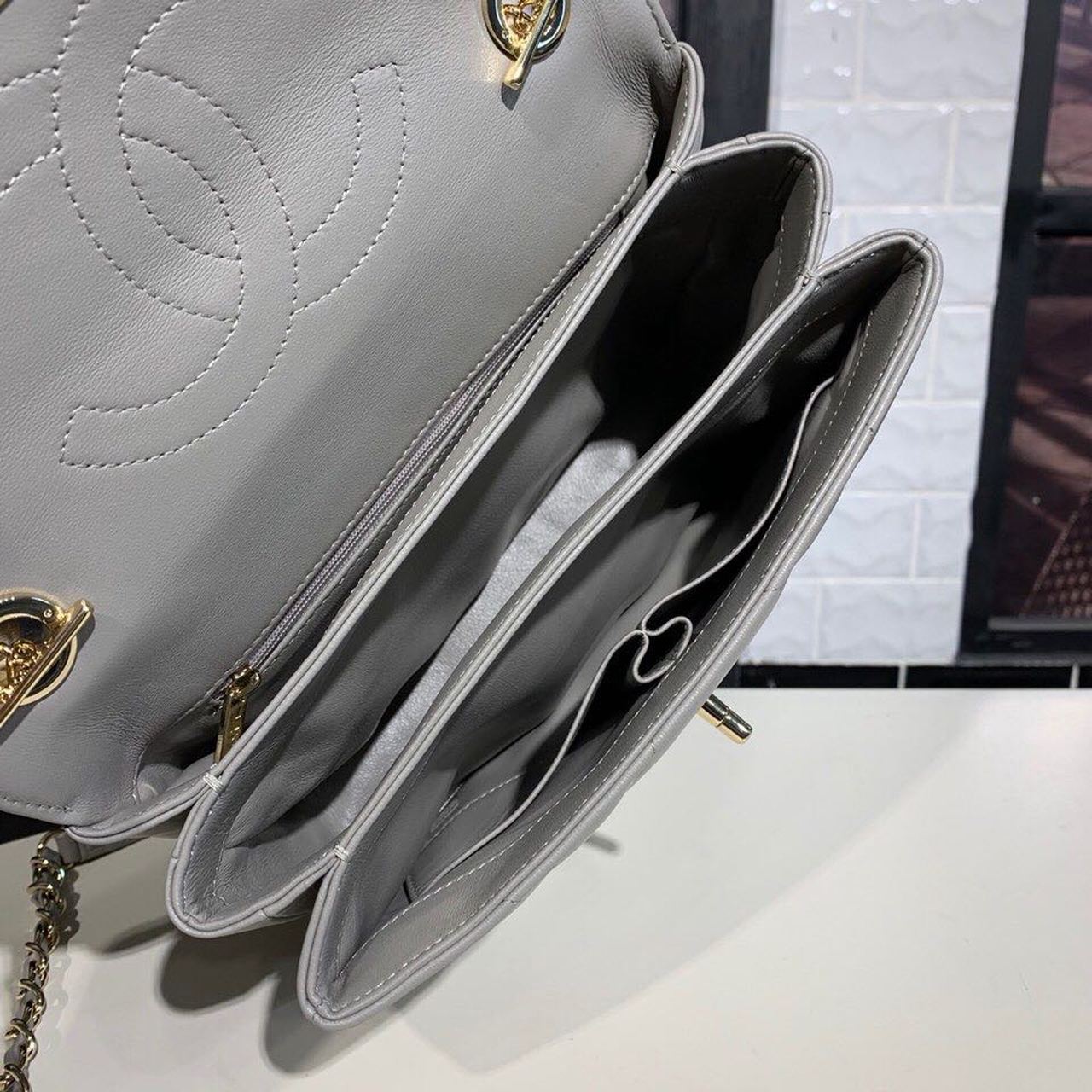 CHL - Trendy CHL - Maxi Top Handle Bag Grey For Women 9.8in/25LO