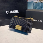 CHL - Mini Boy HandBag Black For Women HandBag, Shoulder And Crossbody Bags 7.8in/20LO