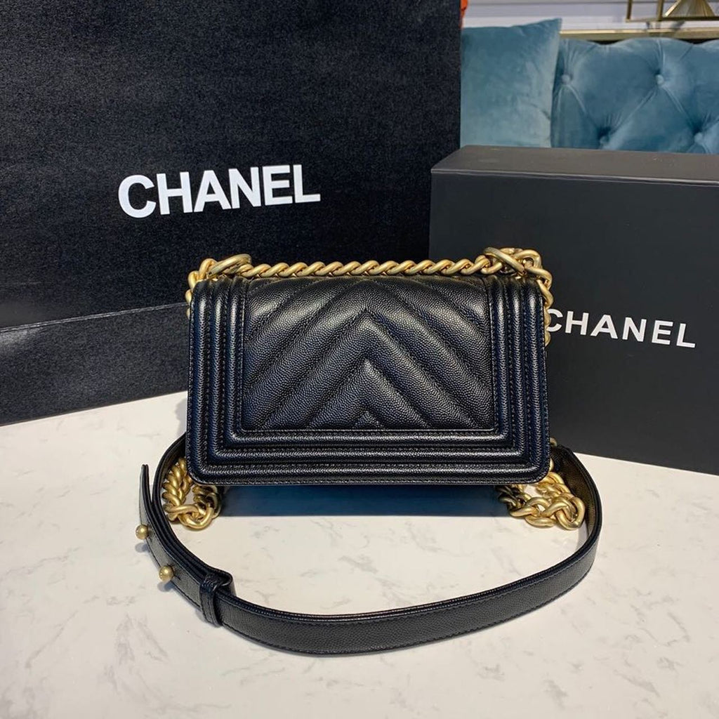 CHL - Mini Boy HandBag Black For Women HandBag, Shoulder And Crossbody Bags 7.8in/20LO