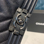 CHL - Medium Boy HandBag SilLusso Official - Hardware Black For Women 7.8in/20LO