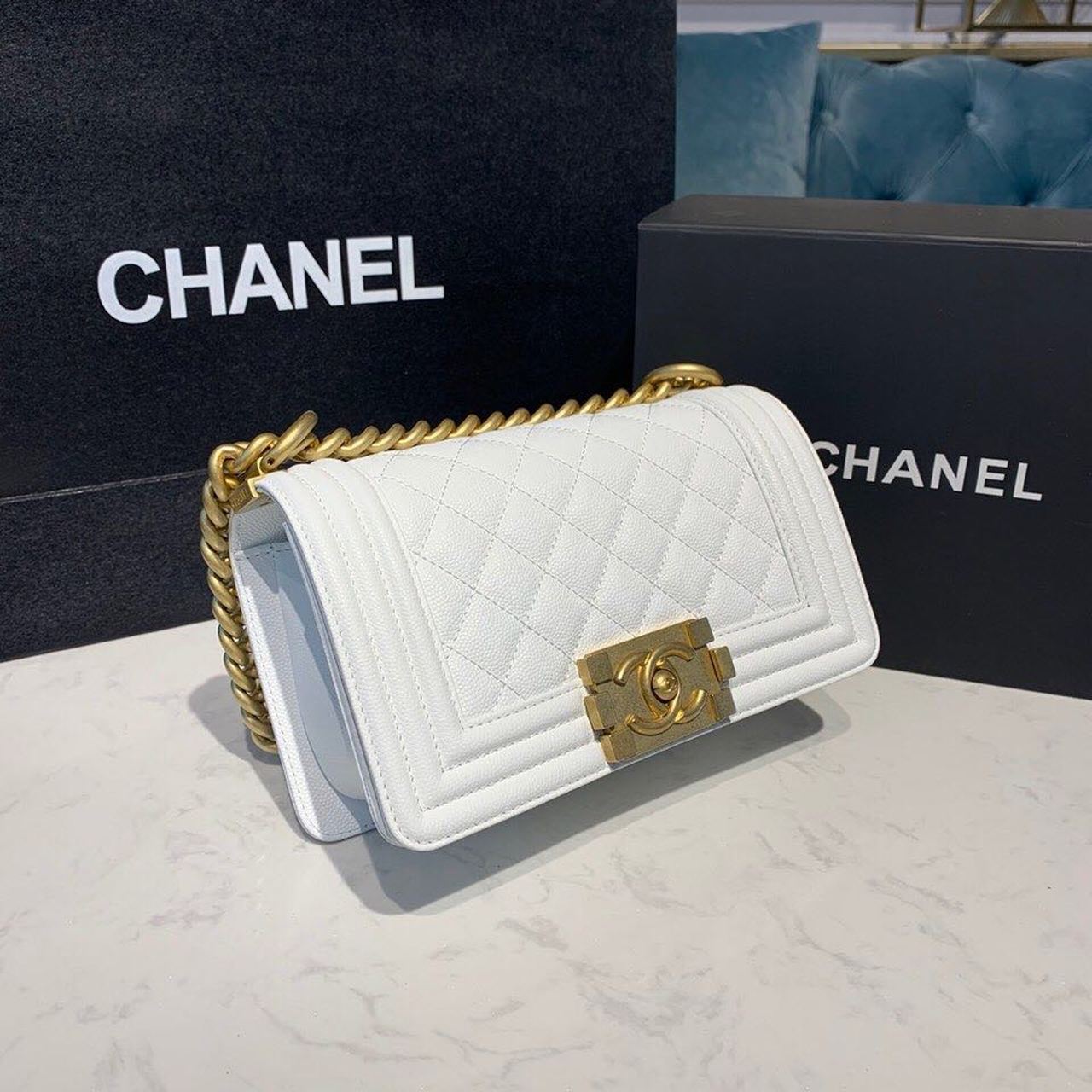 CHL - Small Boy Handbag White For Women Bags, Shoulder And Crossbody Bags 7.8in/20LO A67085