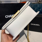 CHL - Small Boy Handbag White For Women Bags, Shoulder And Crossbody Bags 7.8in/20LO A67085
