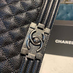 CHL - Small Boy Handbag SilLusso Official - Hardware Black For Women Bags, Shoulder And Crossbody Bags 7.8in/20LO A67085