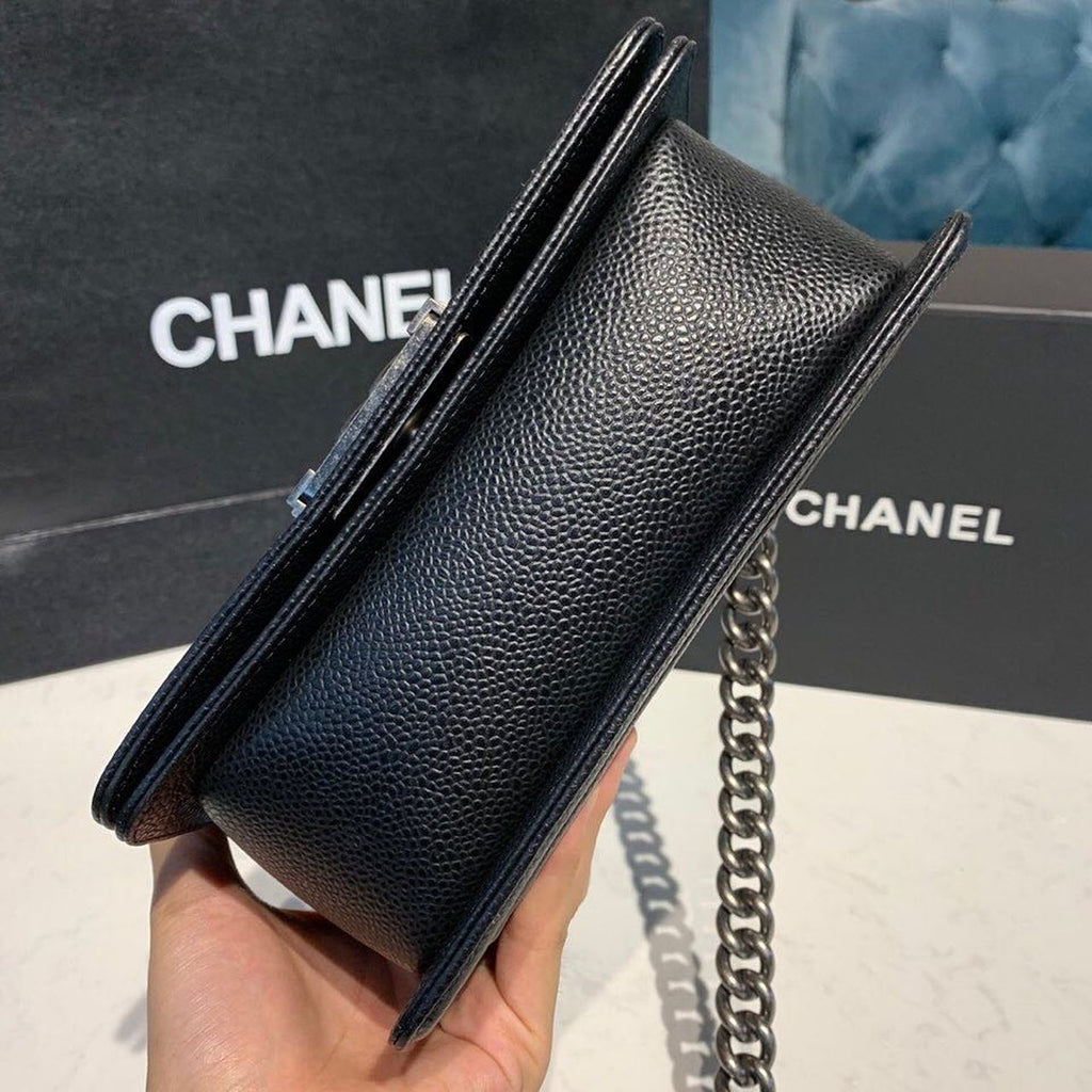 CHL - Small Boy Handbag SilLusso Official - Hardware Black For Women Bags, Shoulder And Crossbody Bags 7.8in/20LO A67085