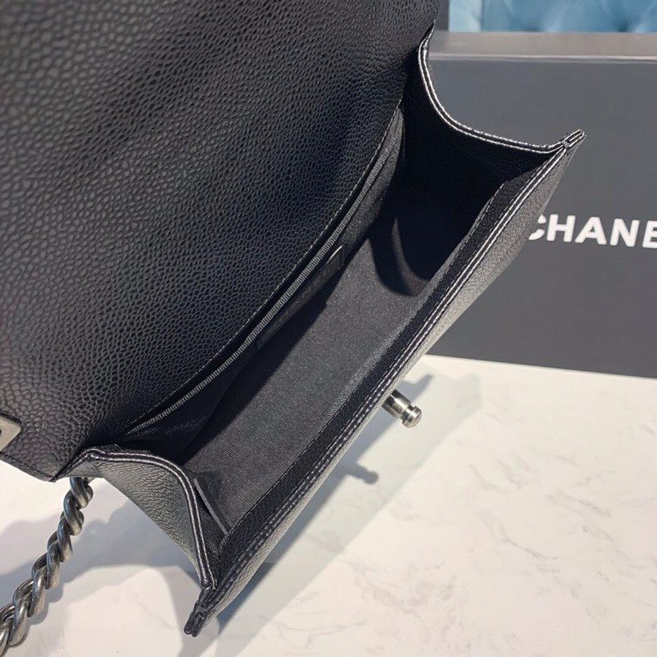 CHL - Small Boy Handbag SilLusso Official - Hardware Black For Women Bags, Shoulder And Crossbody Bags 7.8in/20LO A67085