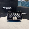 CHL - Small Boy Handbag SilLusso Official - Hardware Black For Women Bags, Shoulder And Crossbody Bags 7.8in/20LO A67085