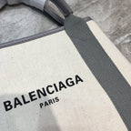 BLN-Ciaga Navy Small Cabas Tote Bag In Gray, For Women,  Bags 18.5in/47LO