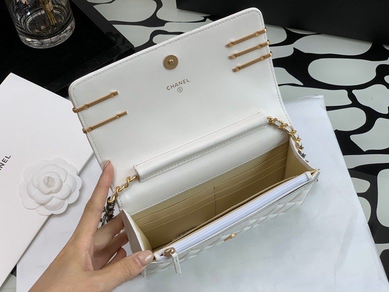 CHL - Flap Bag White For Women 7.4in/19LO