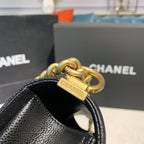 CHL -  Boy Handbag Gold Toned Hardware Black For Women Bags, Shoulder And Crossbody Bags 9.8in/25LO A67086