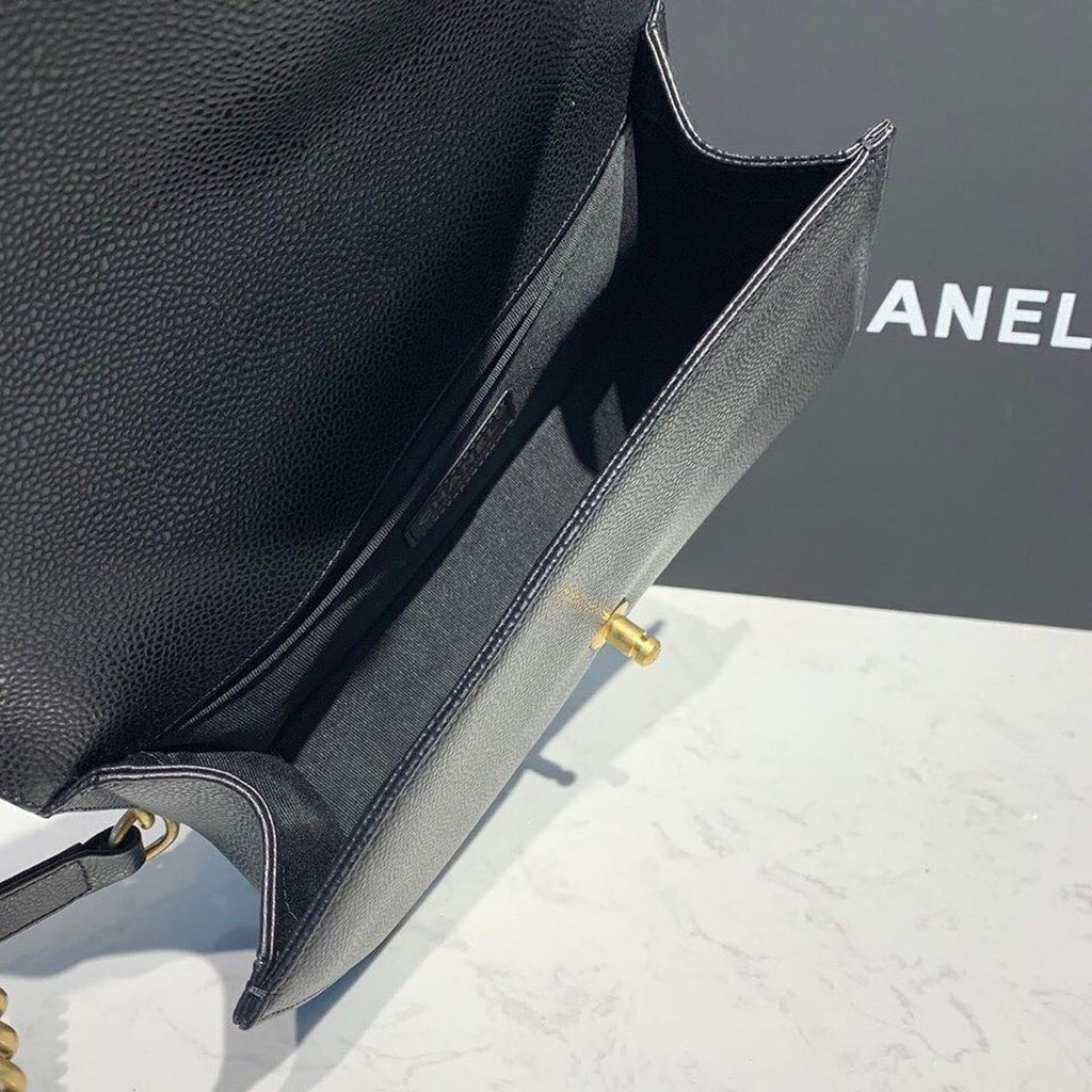CHL -  Boy Handbag Gold Toned Hardware Black For Women Bags, Shoulder And Crossbody Bags 9.8in/25LO A67086