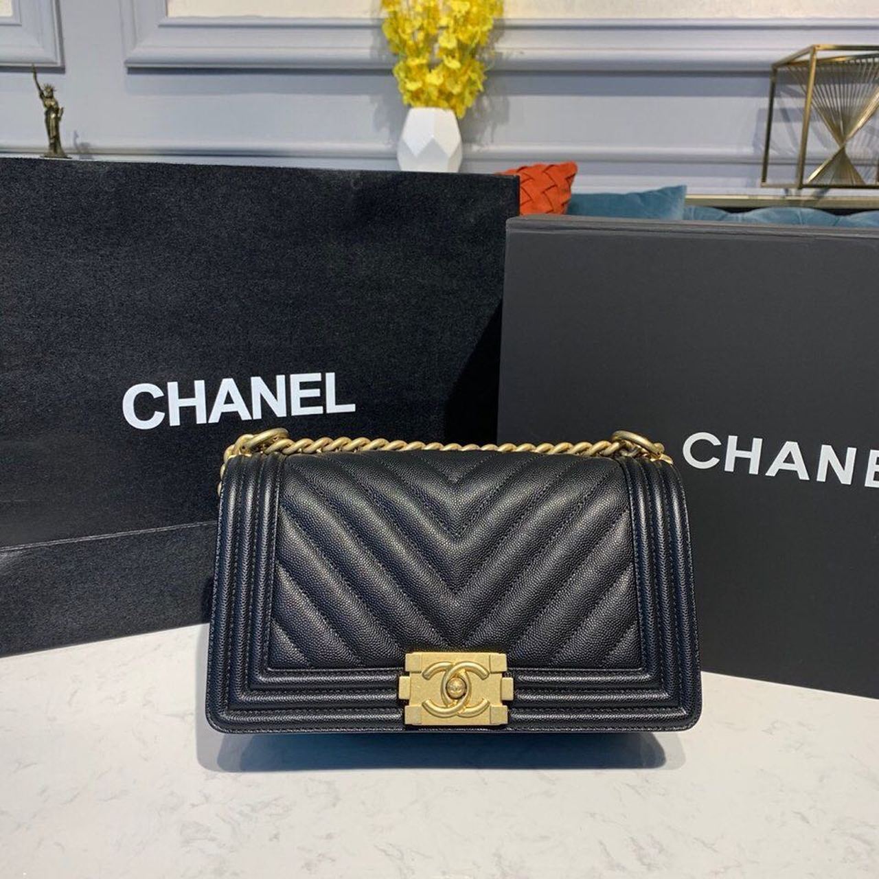 CHL -  Boy HandBag Black For Women Bags, Shoulder And Crossbody Bags 9.8in/25LO A67086