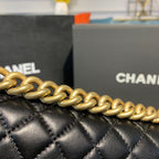 CHL -  Boy Handbag Gold Toned Hardware Black For Women Bags, Shoulder And Crossbody Bags 9.8in/25LO A67086