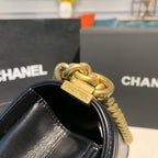 CHL -  Boy Handbag Gold Toned Hardware Black For Women Bags, Shoulder And Crossbody Bags 9.8in/25LO A67086