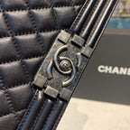 CHL -  Boy Handbag SilLusso Official - Hardware Black For Women Bags, Shoulder And Crossbody Bags 9.8in/25LO A67086