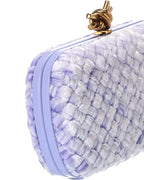 B V  - Knot Intrecciato Velvet & Leather Clutch