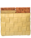 B V  - Snap Intrecciato Leather Clutch