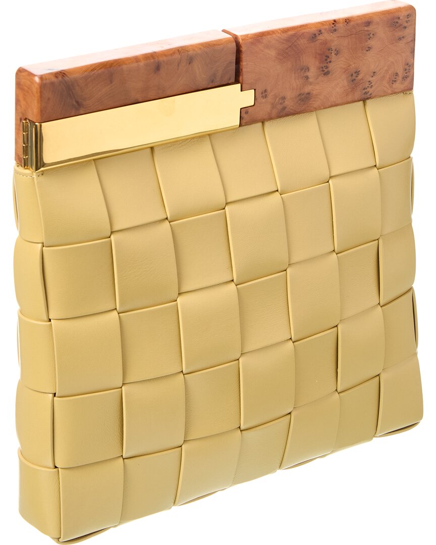 B V  - Snap Intrecciato Leather Clutch