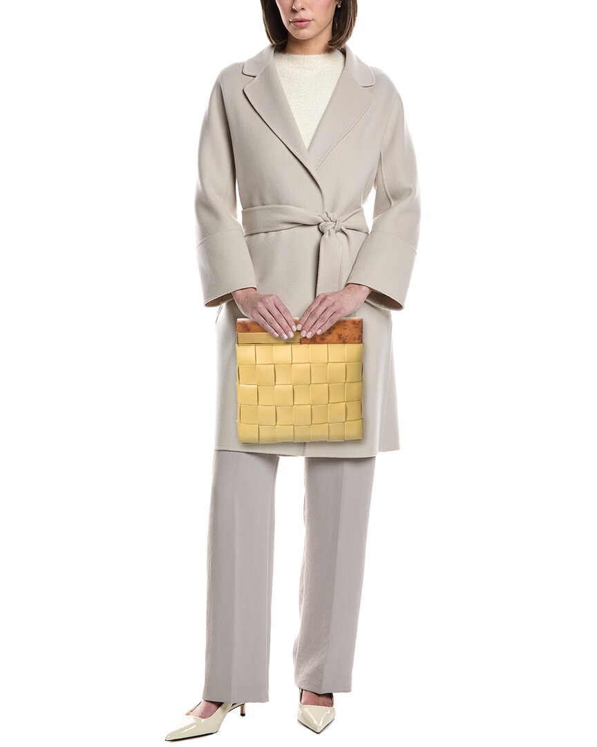 B V  - Snap Intrecciato Leather Clutch