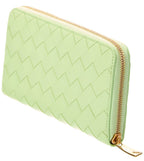 B V  - Intrecciato Leather Zip Around Wallet