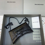 BLN-Ciaga Hourglass Wallet On Chain in Black, For Women,  Bags 9in/23LO