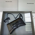 BLN-Ciaga Hourglass Wallet On Chain in Black, For Women,  Bags 9in/23LO