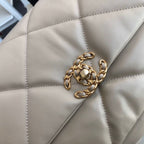 CHL -  19 Maxi HandBag Beige For Women 14in/36LO