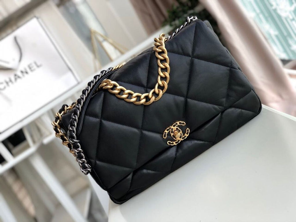 CHL -  19 Maxi Handbag Black For Women Bags, Shoulder And Crossbody Bags 14in/36LO AS1162 B04852 94305