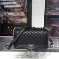 CHL -  Boy Handbag SilLusso Official - Hardware Black For Women Handbags, Shoulder And Crossbody Bags 9.8in/25LO A67086