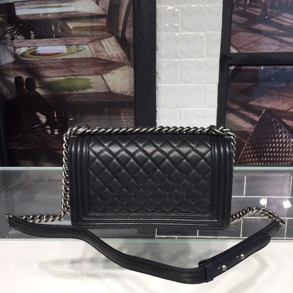 CHL -  Boy Handbag SilLusso Official - Hardware Black For Women Handbags, Shoulder And Crossbody Bags 9.8in/25LO A67086