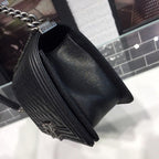 CHL -  Boy Handbag SilLusso Official - Hardware Black For Women Handbags, Shoulder And Crossbody Bags 9.8in/25LO A67086