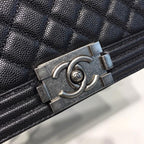 CHL -  Boy Handbag SilLusso Official - Hardware Black For Women Handbags, Shoulder And Crossbody Bags 9.8in/25LO A67086