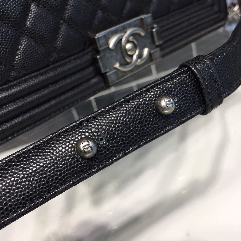 CHL -  Boy Handbag SilLusso Official - Hardware Black For Women Handbags, Shoulder And Crossbody Bags 9.8in/25LO A67086