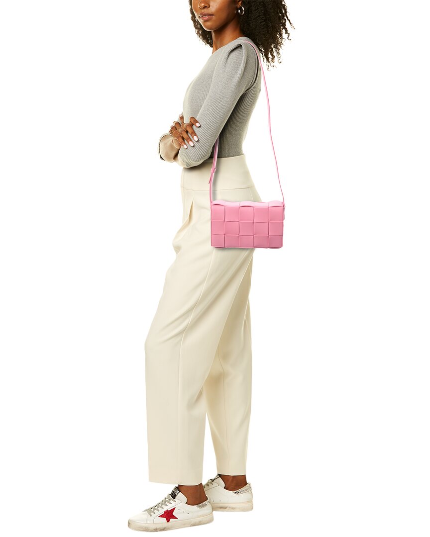 B V  - Cassette Maxi Intrecciato Leather Crossbody