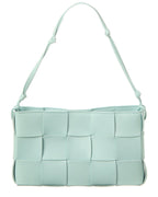 B V  - Cassette Mini Intreccio Leather Shoulder Bag