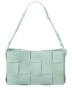 B V  - Cassette Mini Intreccio Leather Shoulder Bag