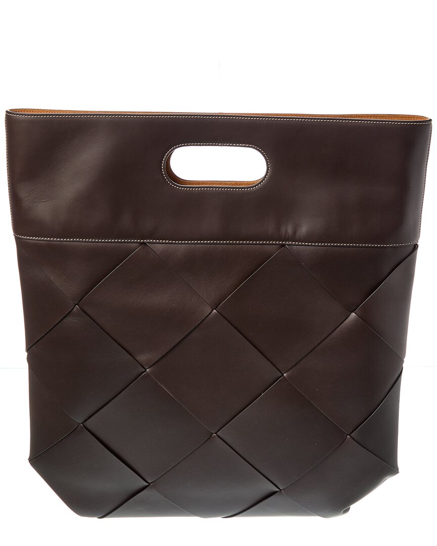 B V  - Maxi Intrecciato Leather Tote