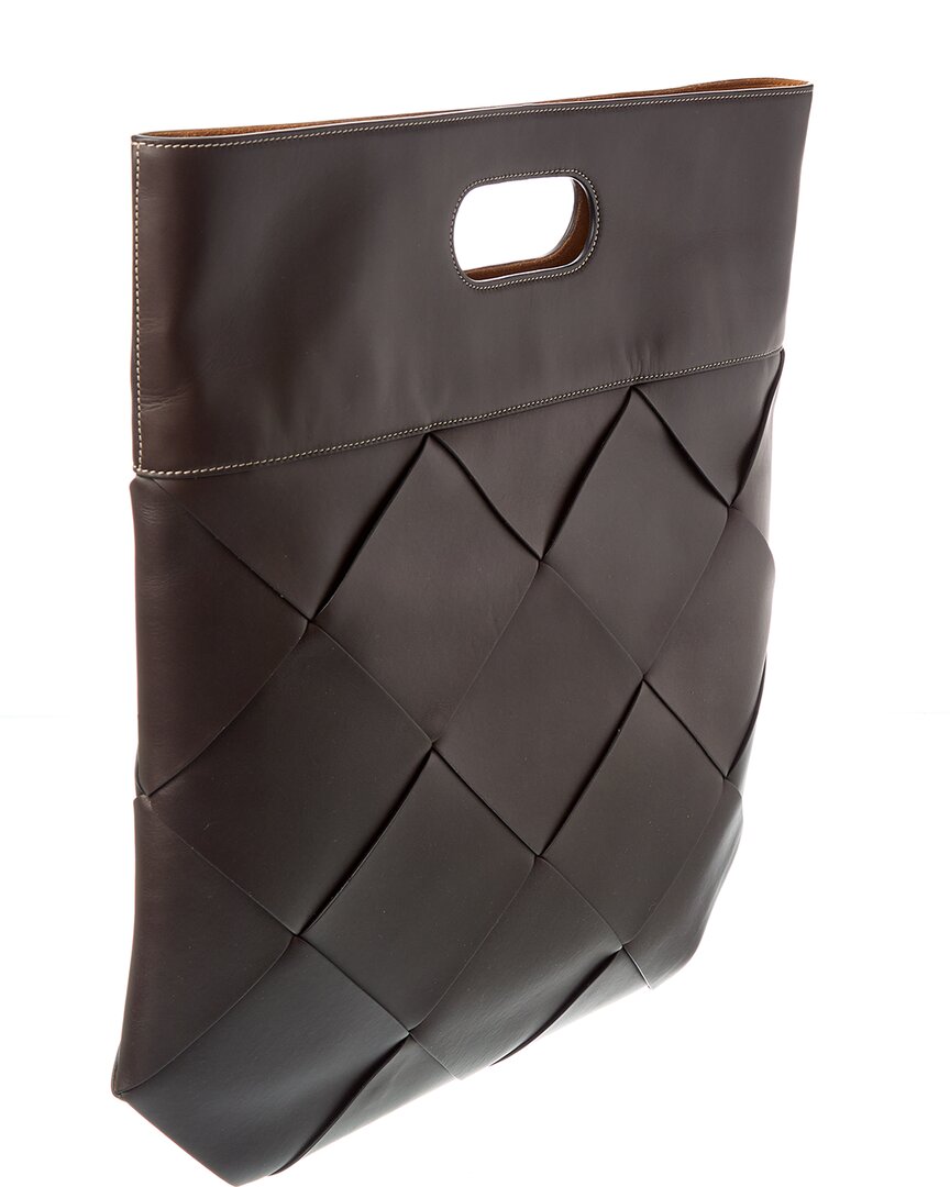 B V  - Maxi Intrecciato Leather Tote