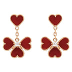 SWEET CLOVER CARNELIAN EARINGS