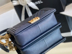 CHL - Medium Boy Handbag Dark Blue For Women 9.8in/25LO A67086