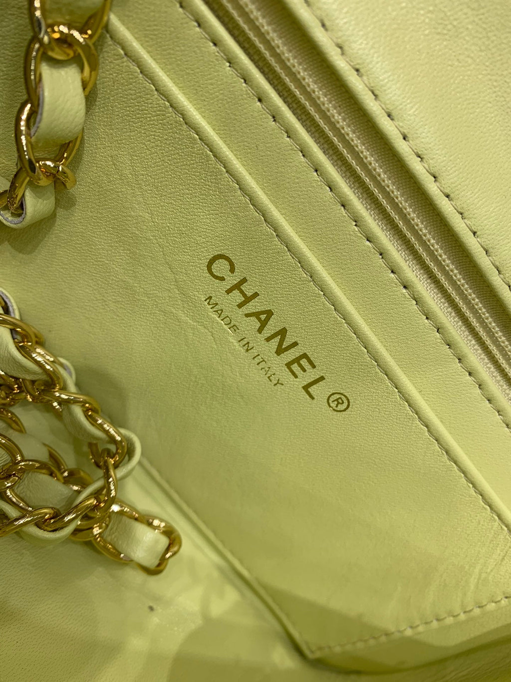 CHL - Mini Yellow Tweed Flap Bag For Women 20LO/7.5in