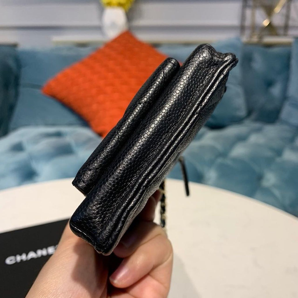 CHL -  Classic Cluth With Chain Black For Women Wallet 7in/18LO AP0990