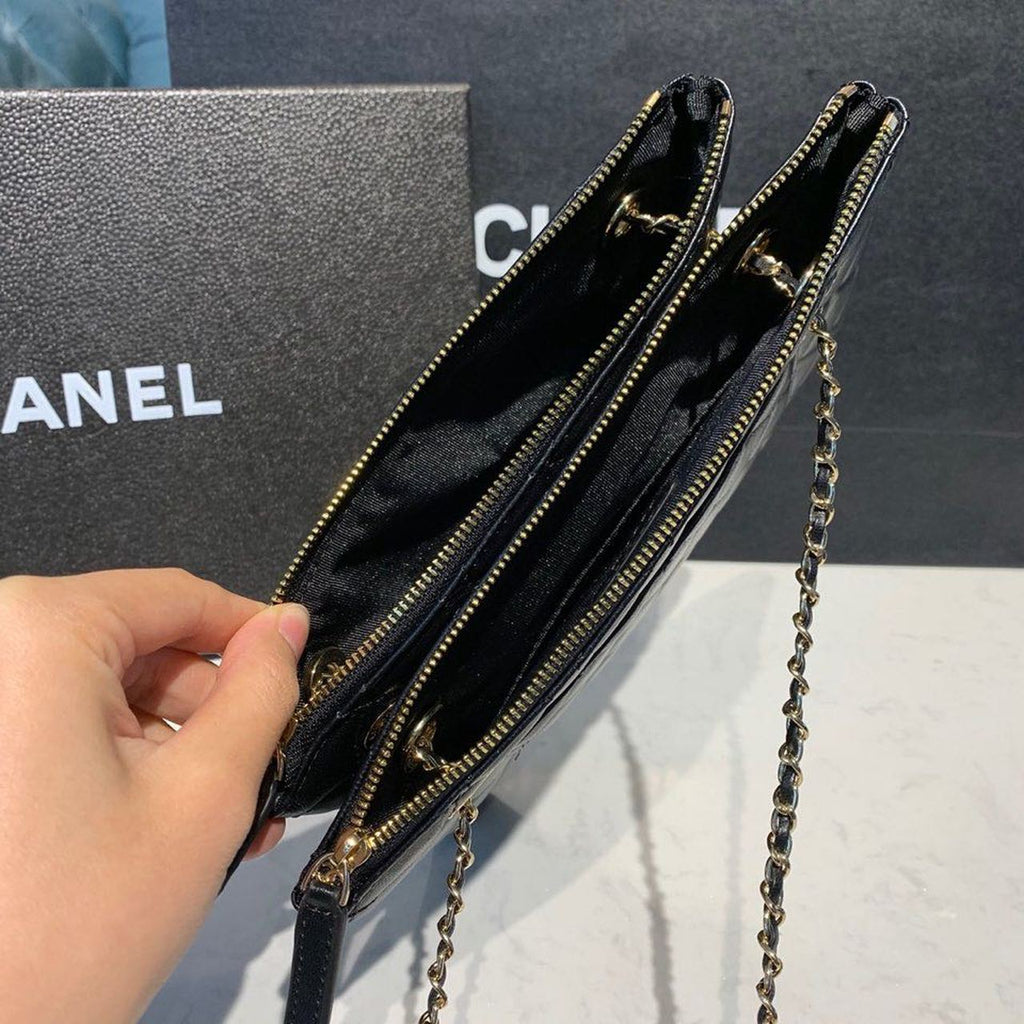 CHL - Small Double Case Bag With Strap Black For Women Bags, Shoulder And Crossbody Bags 9in/23LO AP1074